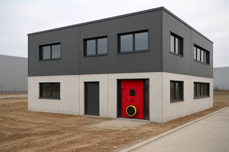 Mesure de perméabilité à l’air de bâtiment tertiaire dans le Rhône Mesure de perméabilité à l’air de bâtiment tertiaire dans le Rhône
